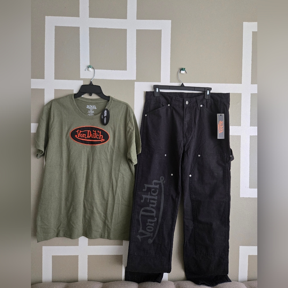 Von Dutch Graphic Tee + Pants Set – NWT#Y2K